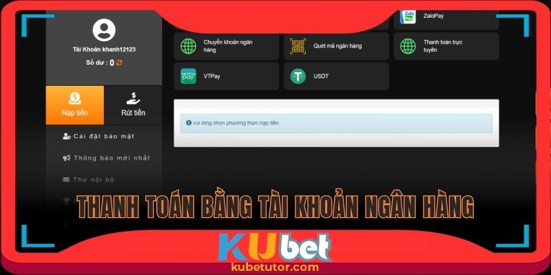 Hướng dẫn thanh toán bằng tài khoản ngân hàng